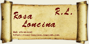 Rosa Lončina vizit kartica